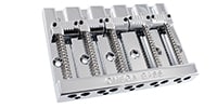 ALLPARTS BB-3361-010 5-String Grooved Omega Bass Bridge Chrome