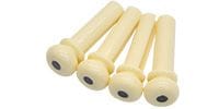 ALLPARTS BP-0677-028 Cream Grooved Acoustic Bass Bridge Pins