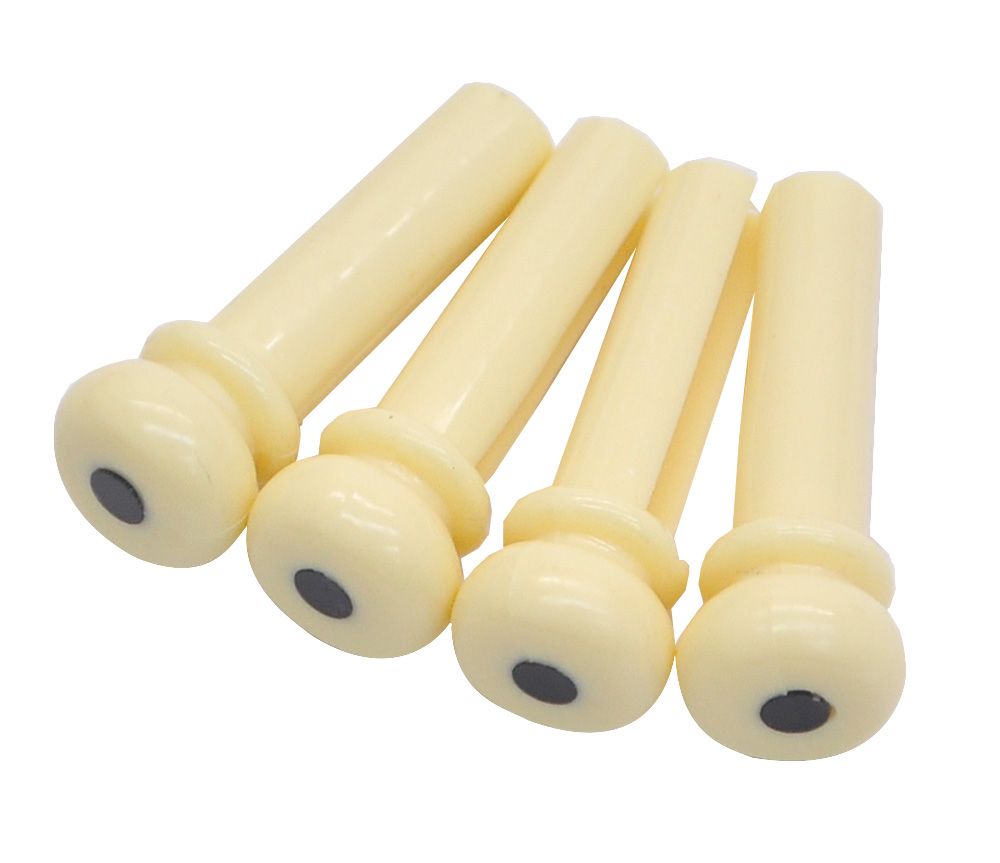 /BP-0677-028 Cream Grooved Acoustic Bass Bridge Pins