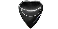  Wild Picks　Cow Horn Heart Pick Double Dent Black