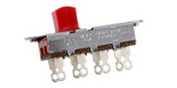 ALLPARTS EP-0260-026 Switchcraft Red On-On Slide Switch