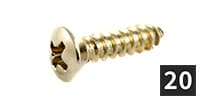 ALLPARTS / GS-0001-001 Pack of 20 Nickel Pickguard Screws