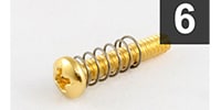 ALLPARTS GS-0004-002 Pack of 6 Gold Bridge Length Screws