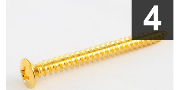 /GS-0005-002 Pack of 4 Gold Neckplate Screws