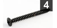 ALLPARTS GS-0005-003 Pack of 4 Black Neckplate Screws