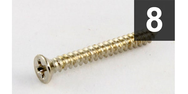 /GS-0008-001 Pack of 8 Nickel Humbucking Ring Screws