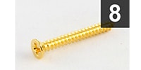  GS-0008-002 Pack of 8 Gold Humbucking Ring Screws