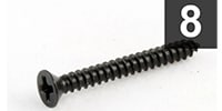 ALLPARTS GS-0008-003 Pack of 8 Black Humbucking Ring Screws