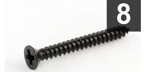 /GS-0008-003 Pack of 8 Black Humbucking Ring Screws