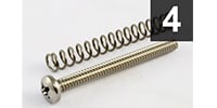 ALLPARTS GS-0010-005 Pack of 4 Steel Bridge Length Screws