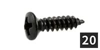 ALLPARTS / GS-0050-003 Pack of 20 Black G Size Pickguard Screws