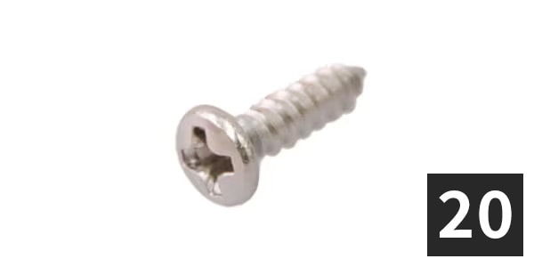 ALLPARTS ( オールパーツ )  / GS-0050-005 Pack of 20 Steel G Size Pickguard Screws