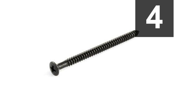 /GS-3312-003 Pack of 4 Black Soap Bar Pickup Mounting Screws