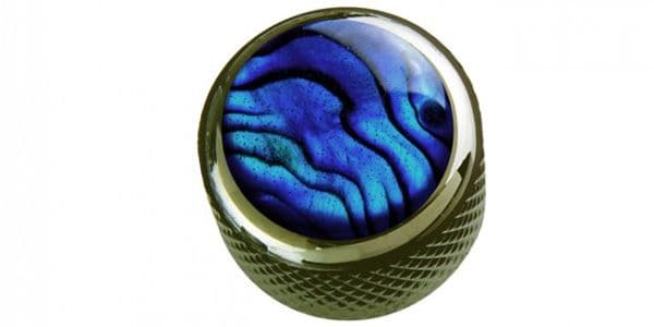 /Blue Abalone on Dome Knob Pearl Black