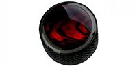 QPARTS Red Abalone on Dome Knob Dark Black