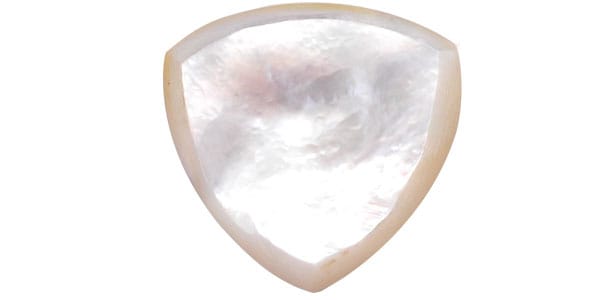 Animals Pedal / Wild Picks Mother of Pearl Tri Pick Chamfer White Small画像2