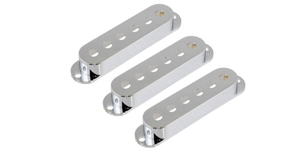 /PC-0406-010 Set of 3 Chrome Pickup Covers for Stratocaster