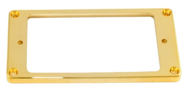 /PC-0743-002 Humbucking Pickup Rings Slanted Gold Plastic