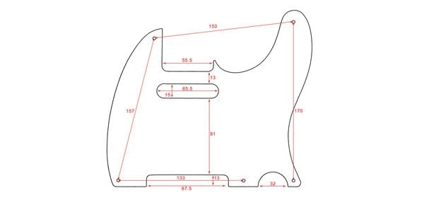 ALLPARTS / PG-0560-023 Black Pickguard for Telecaster 画像2
