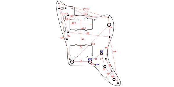 ALLPARTS ( オールパーツ )  / PG-0582-024 Mint Green Pickguard for Jazzmaster 画像2