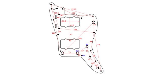 ALLPARTS / PG-0582-033 Black Pickguard for Jazzmaster 画像2