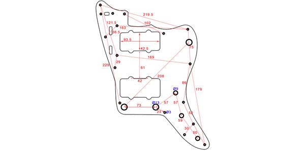 ALLPARTS / PG-0582-035 White Pickguard for Jazzmaster 画像2