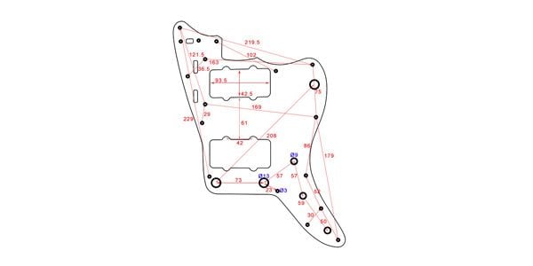 ALLPARTS / PG-0582-044 Red Tortoise Pickguard for Jazzmaster 画像2