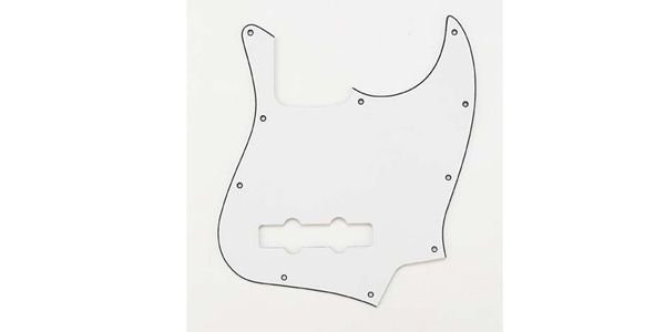 /PG-0755-035 White Pickguard for Jazz Bass