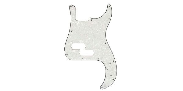 /PG-0750-055 White Pearloid Pickguard for Precision Bass