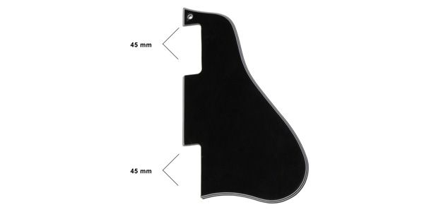 /PG-0818-037 Black Short Pickguard for 335