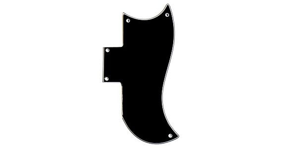 /PG-9801-033 Small Black Pickguard for Gibson SG