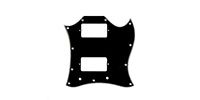 ALLPARTS PG-9803-033 Large Black Pickguard for SG Style