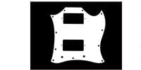 ALLPARTS PG-9803-035 Large White Pickguard for SG Style