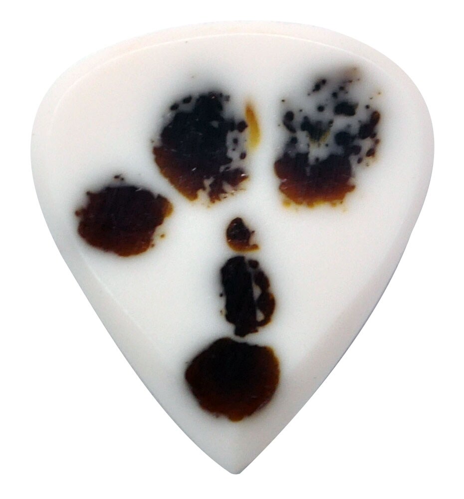 /Wild Picks Resin Jazz Pick White and Brown Small