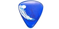 Animals Pedal Wild Picks Resin Tear Drop Chamfer Blue and White Side Hall