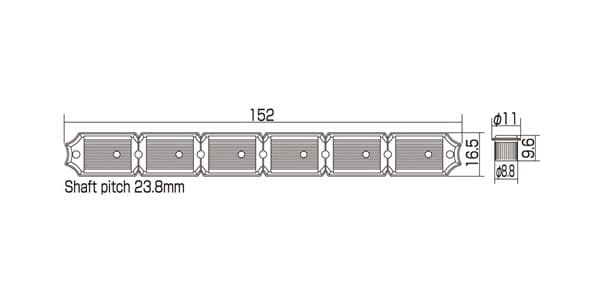 ALLPARTS / TK-7880-001 6-in-line Staggered Keys Nickel 画像2
