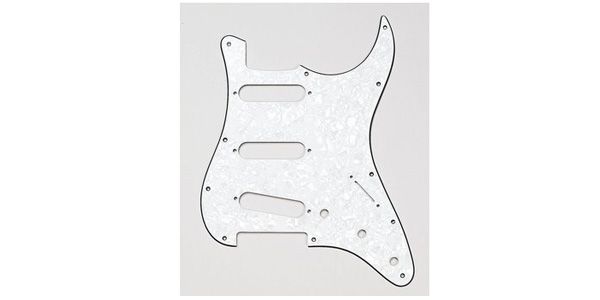 /PG-0552-055 White Pearloid Pickguard for Stratocaster