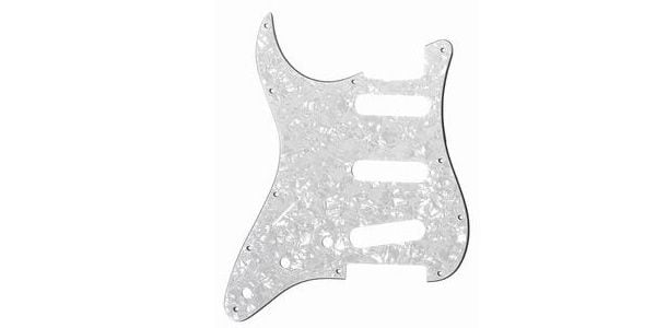 PG-0552-055 White Pearloid Pickguard for Stratocaster