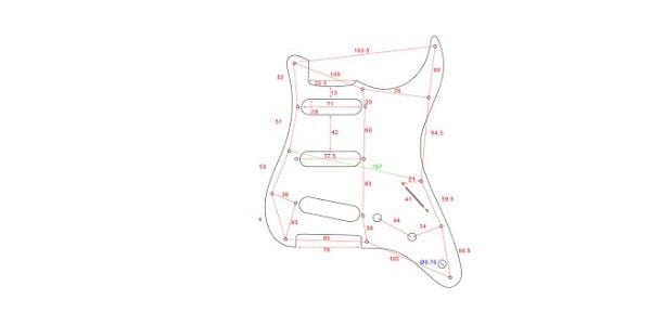 PG-0552-055 White Pearloid Pickguard for Stratocaster