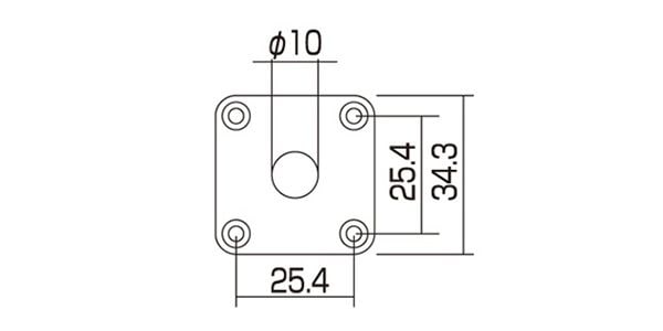 ALLPARTS / AP-0633-002 Gold Metal Jackplate 画像2