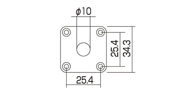 ALLPARTS / AP-0633-003 Black Metal Jackplate 画像2