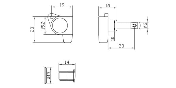 ARIA / AT-235G　ギター用ペグ画像4