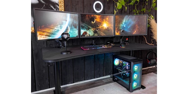 Arozzi / Arena Gaming Desk - Pure Black画像6