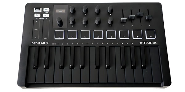 ARTURIA/MiniLab 3 Deep Black MIDI キーボード＆パッド・コントローラー