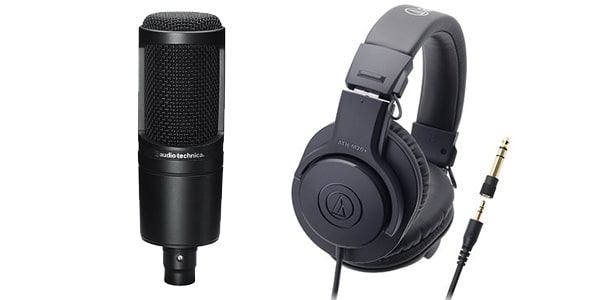 audio technica/AT2020＋ATH-M20x レコーディングセット