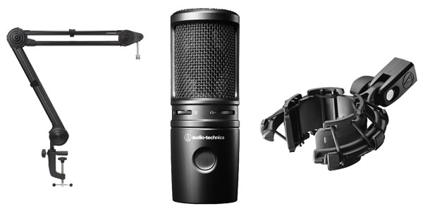 audio technica/AT2020USB-X　ショックマウント＆デスクアームセット