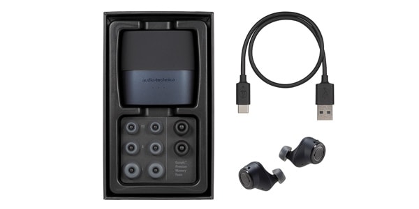 audio technica / ATH-ANC300TW Truly Wireless Earphones Black画像5