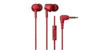 audio technica / ATH-CK350XiS RD カナル型イヤホン マイクリモコン付き