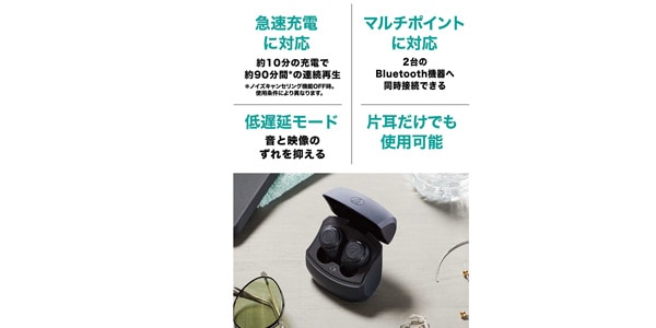 audio technica / ATH-CKS50TW BG Complete Wireless Earphones画像9