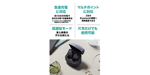 audio technica / ATH-CKS50TW BL Complete Wireless Earphones画像9